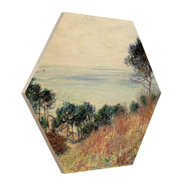 Tableaux en bois avec paysage Claude Monet - La côte de Varengeville