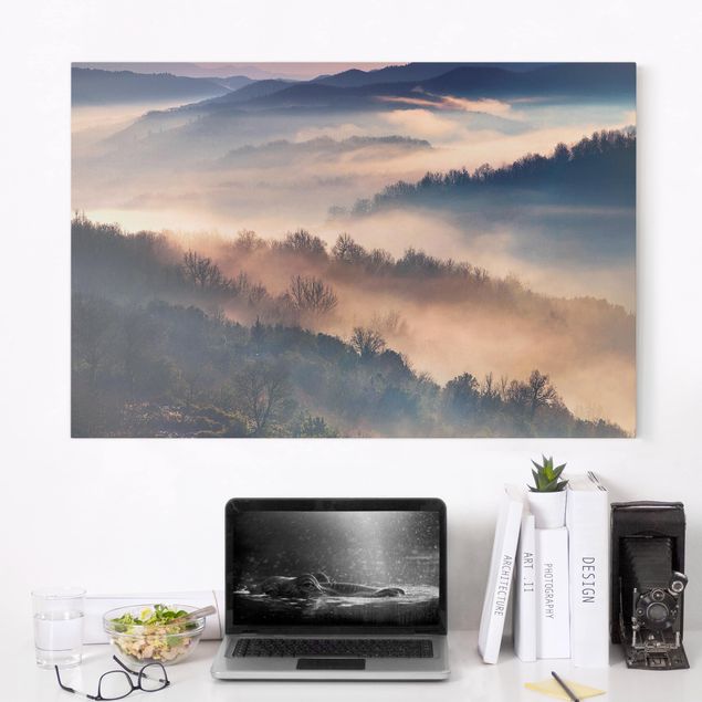Impression sur toile - Fog At Sunset