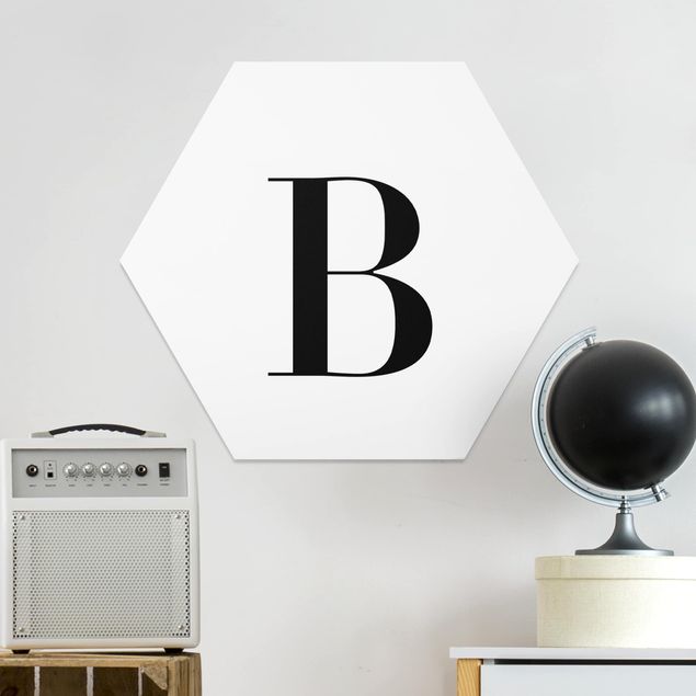 Tableaux modernes Lettre Serif Blanc B