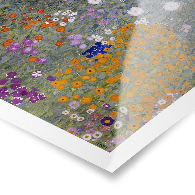 Tableaux fleurs Gustav Klimt - Jardin de cottage
