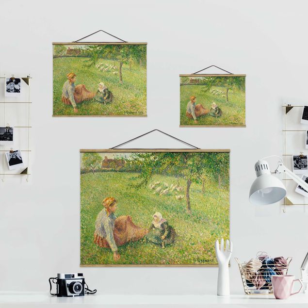 Tableau artistique Camille Pissarro - Le pâturage des oies