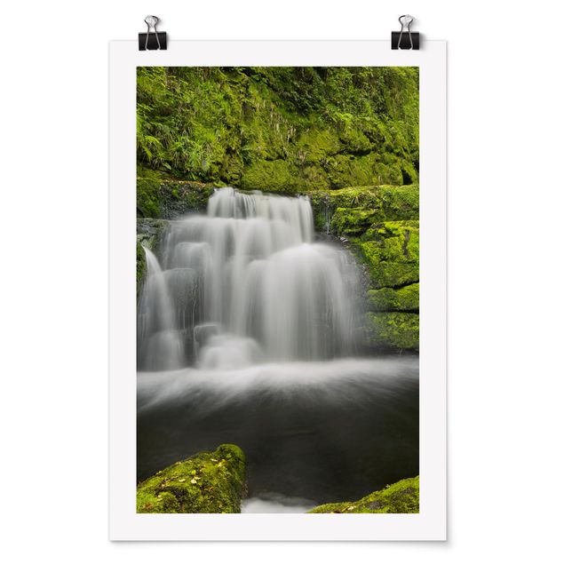 Tableaux nature Cascades de Lower Mclean Falls en Nouvelle-Zélande