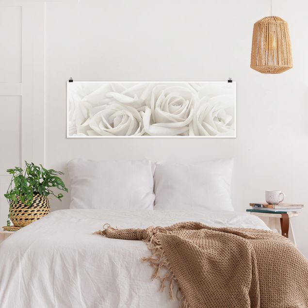tableaux floraux White Roses