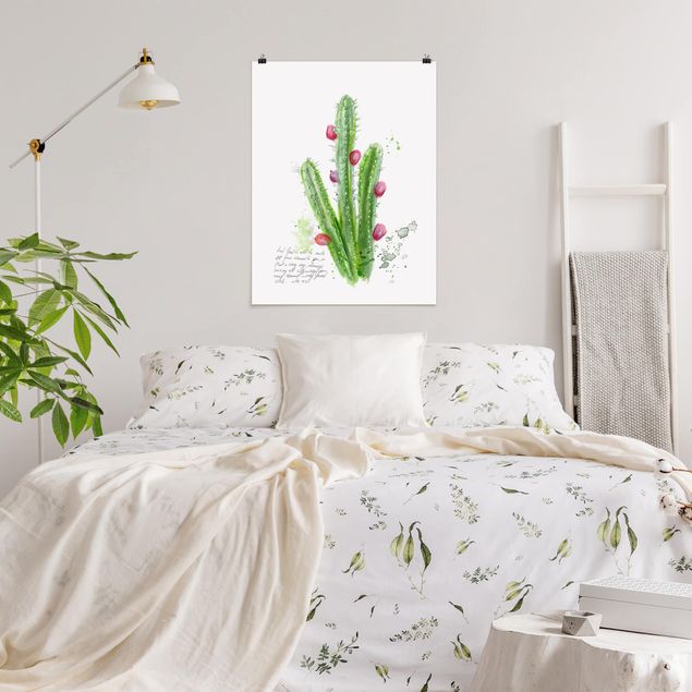 tableaux floraux Cactus avec verset biblique II