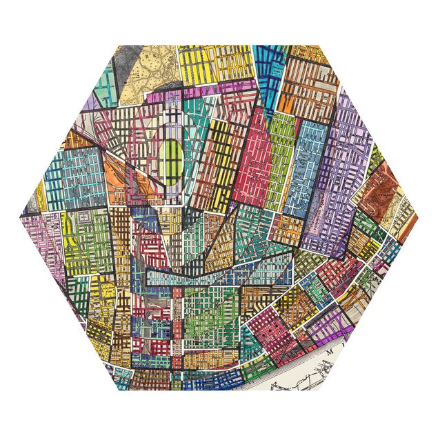 Tableaux multicolore Carte moderne de St. Louis
