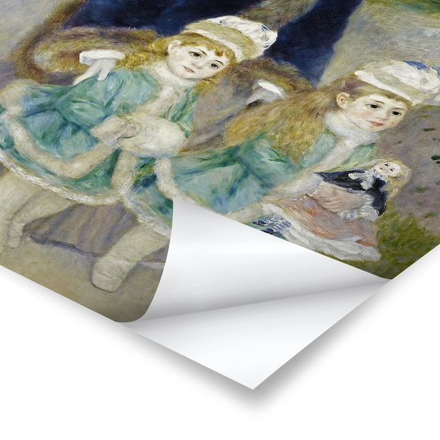Tableau ton bleu Auguste Renoir - Mère et enfants (La promenade)
