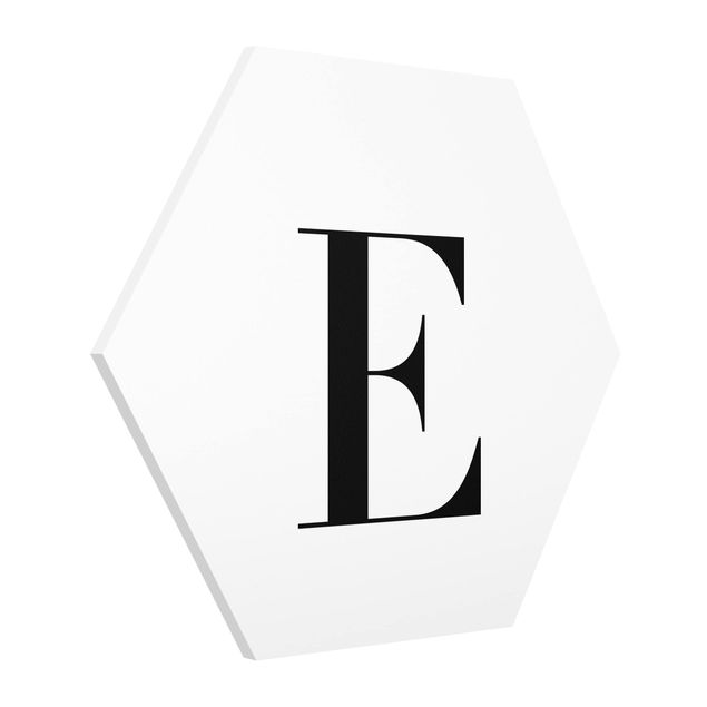 Tableaux lettres Lettre Serif Blanc E