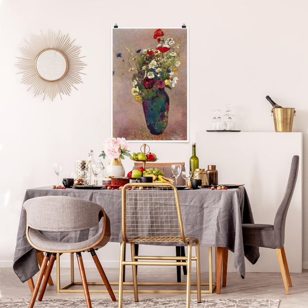Décoration artistique Odilon Redon - Vase à fleurs avec des coquelicots
