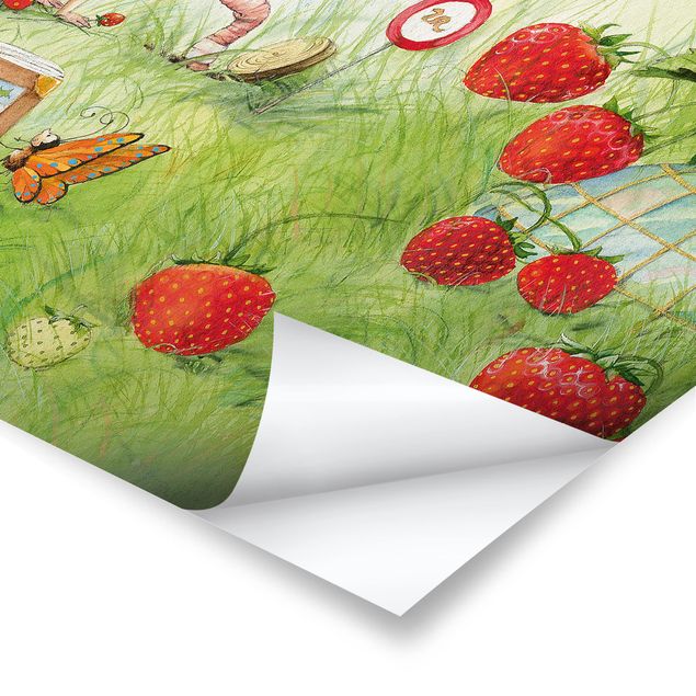 Poster - Little Strawberry Strawberry Fairy- With Worm Home