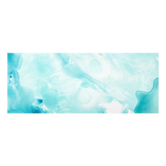 Fond de hotte - Emulsion In White And Turquoise I