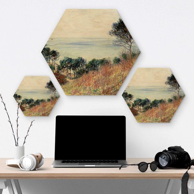 Tableaux en bois Claude Monet - La côte de Varengeville