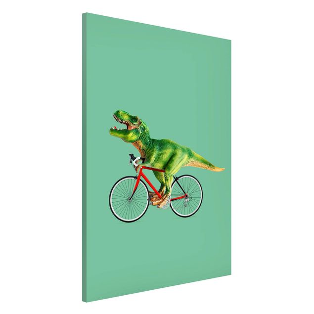 Tableau magnétique - Dinosaur With Bicycle