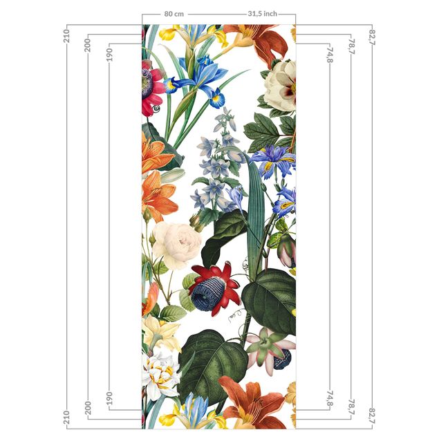 Revêtement mural de douche - Colourful Magnificent Flowers