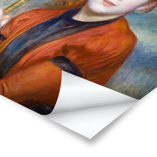 Tableau dominante rouge Auguste Renoir - L'Excursionniste