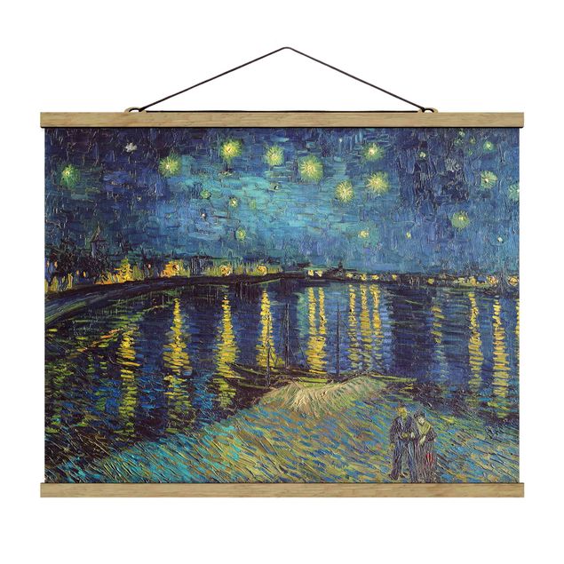 Tableau Pointillisme Vincent Van Gogh - Nuit étoilée au-dessus du Rhône