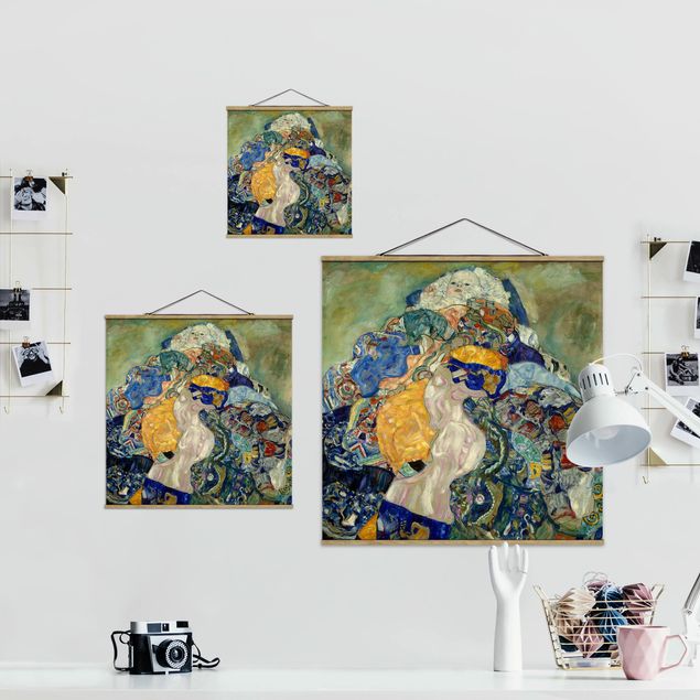 Tableau portraits Gustav Klimt - Bébé (berceau)