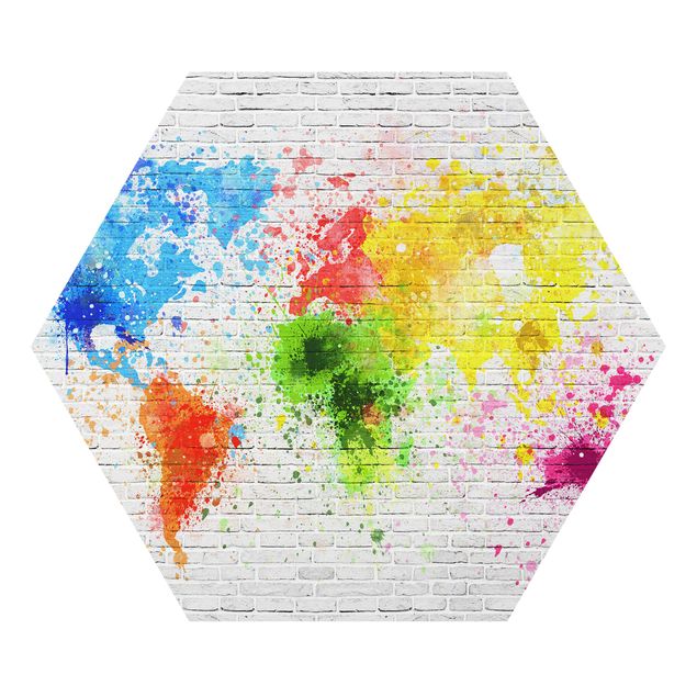 Tableaux forex Mur de briques blanches Carte du monde
