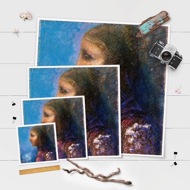 Posters muraux Odilon Redon - Profil (Le Drapeau)
