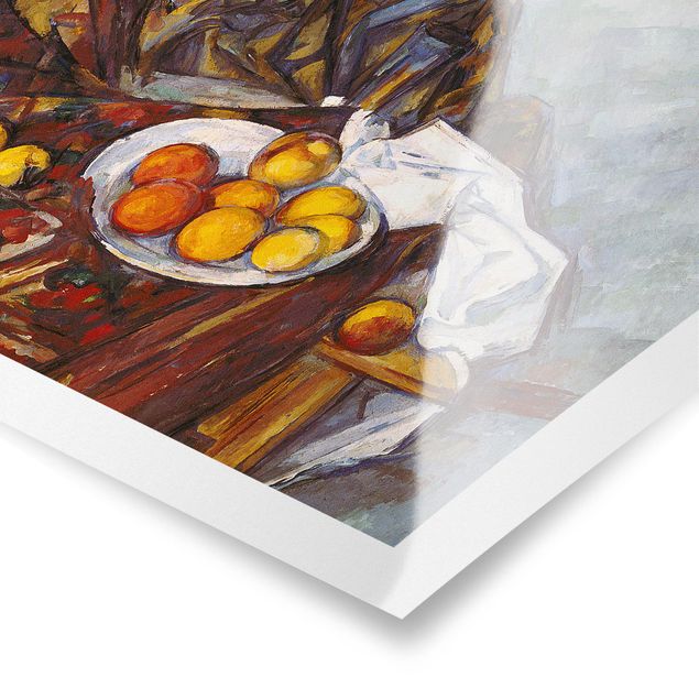 Tableaux nature morte Paul Cézanne - Nature morte, rideau de fleurs et fruits