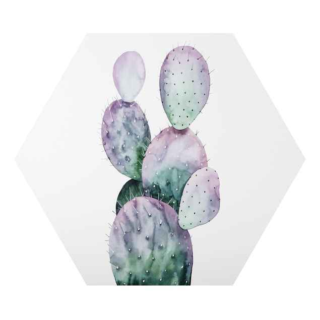 Tableau lilas Cactus en violet II