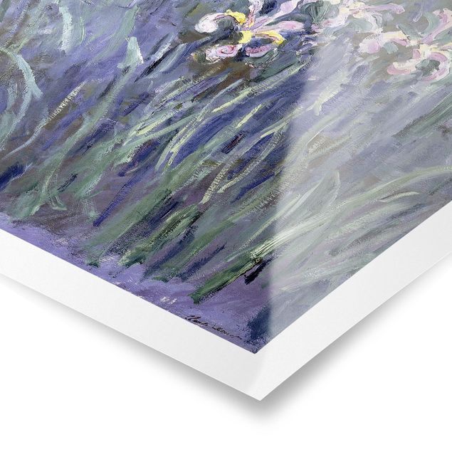 Poster mural fleurs Claude Monet - Iris