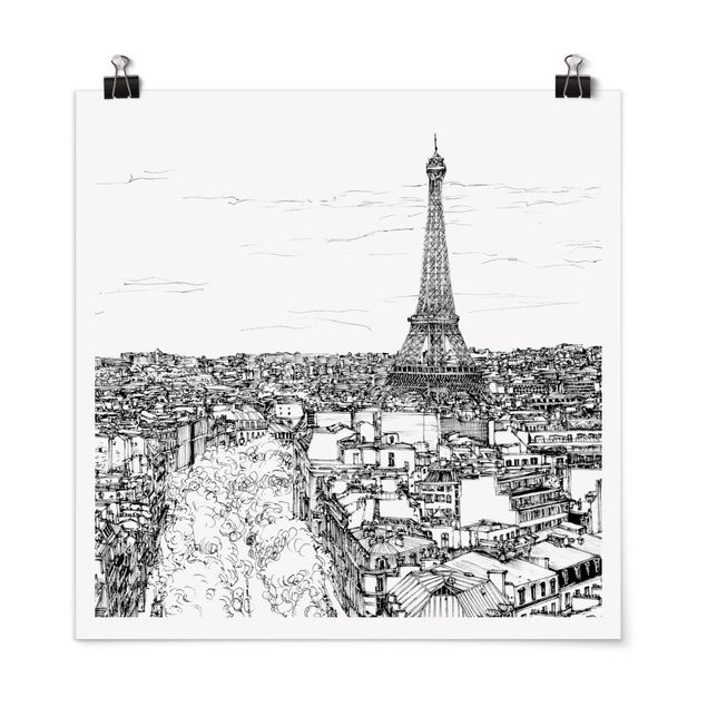 Posters villes Étude de la ville - Paris