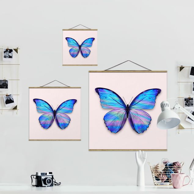 Tableaux reproductions Papillon Holographique