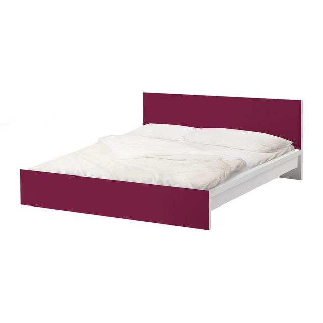 Papier adhésif pour meuble IKEA - Malm lit 180x200cm - Colour Wine Red