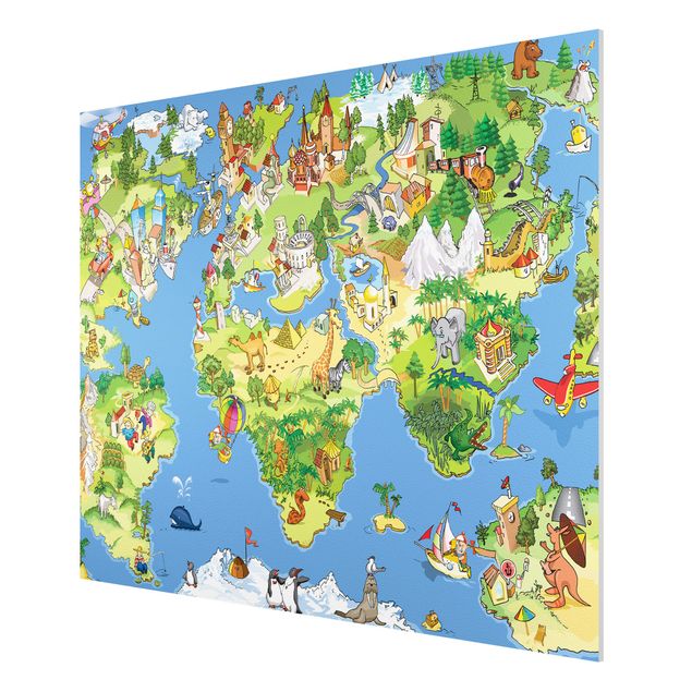 Tableaux carte du monde Grande et drôle carte du monde