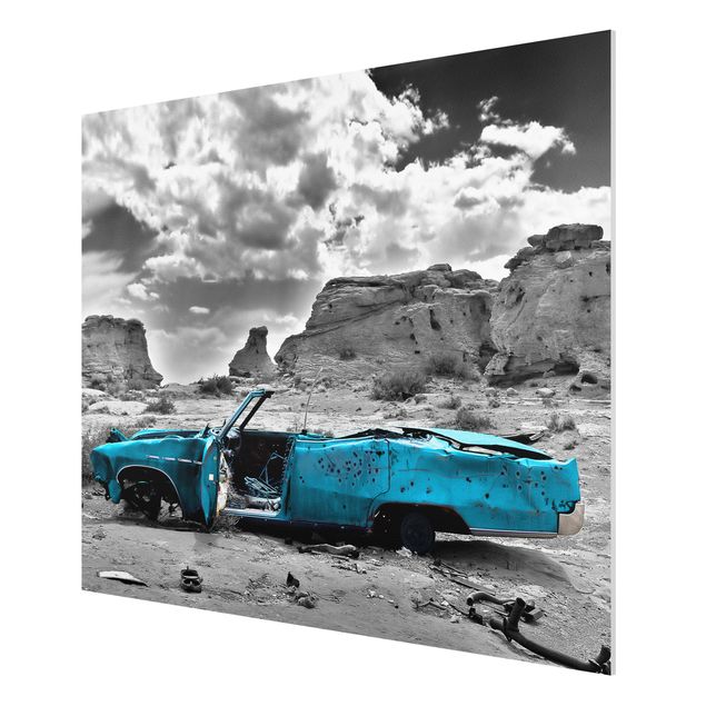 Tableau moderne Turquoise Cadillac