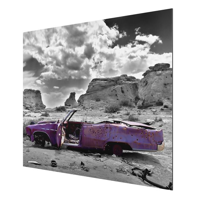 Tableaux voiture Cadillac rose
