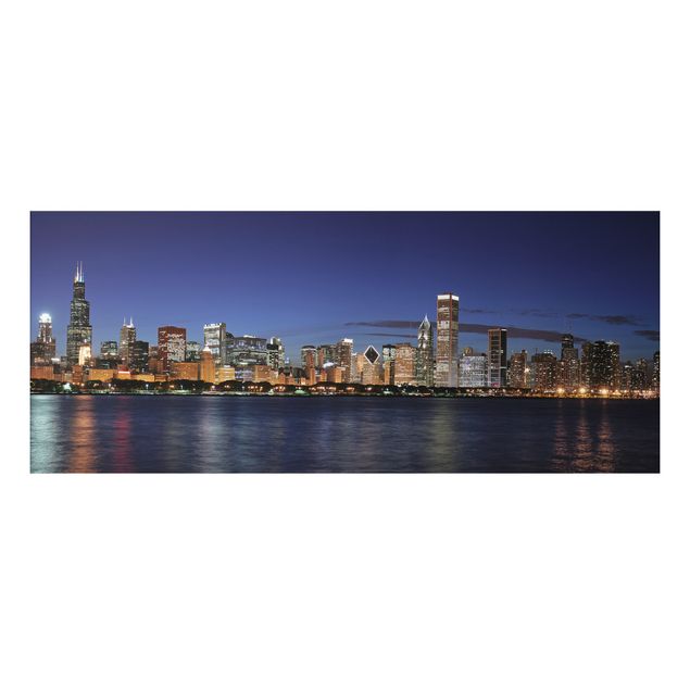 Tableaux moderne Chicago Skyline At Night