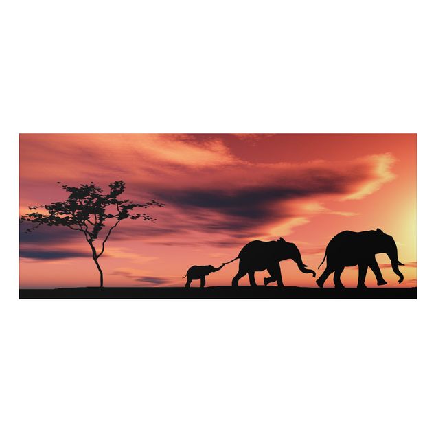 Tableaux paysage Famille d'éléphants de Savannah