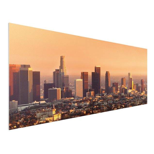 Déco murale cuisine Silhouette urbaine de Los Angeles