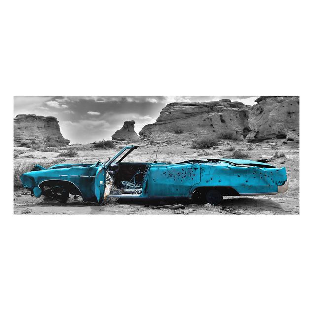 Tableau paysage Turquoise Cadillac