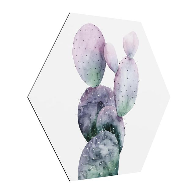 Tableau floral Cactus en violet I