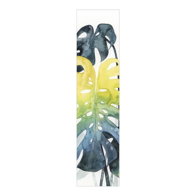 Panneaux coulissants avec fleurs Feuillage tropical - Monstera
