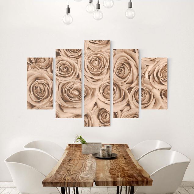 Toile roses Vieilles Roses
