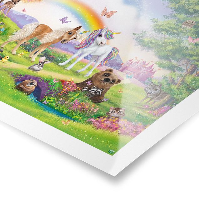Tableaux multicolore Animal Club International - Forêt magique avec licorne