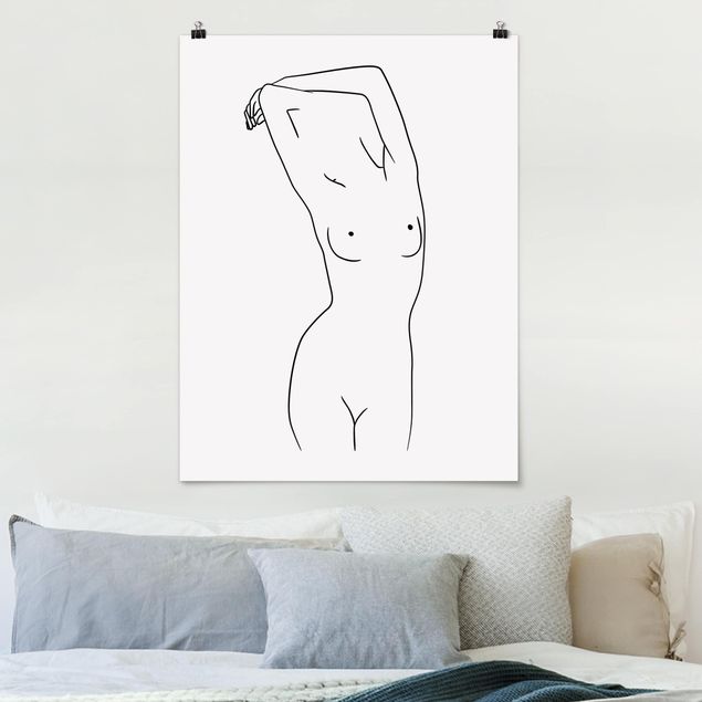 Tableaux Artistiques Line Art Nude Noir Et Blanc