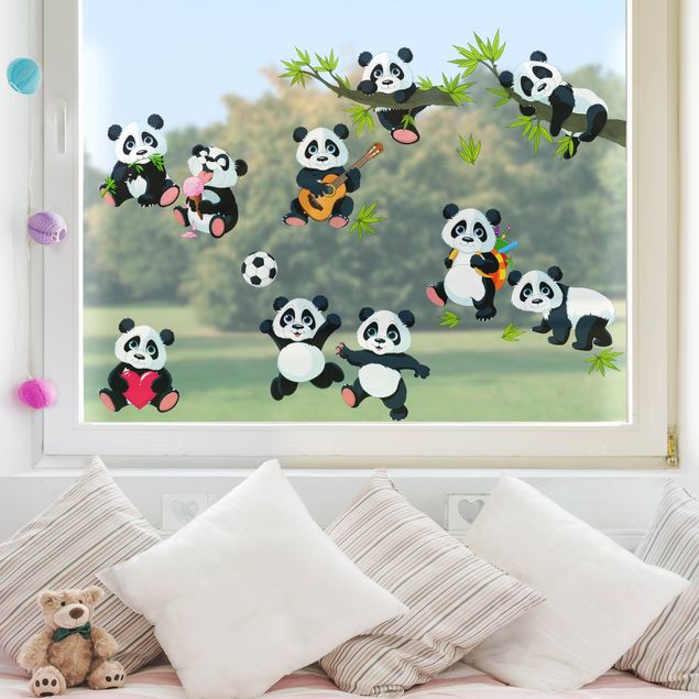 Stickers fenêtre animaux Panda Lot grand