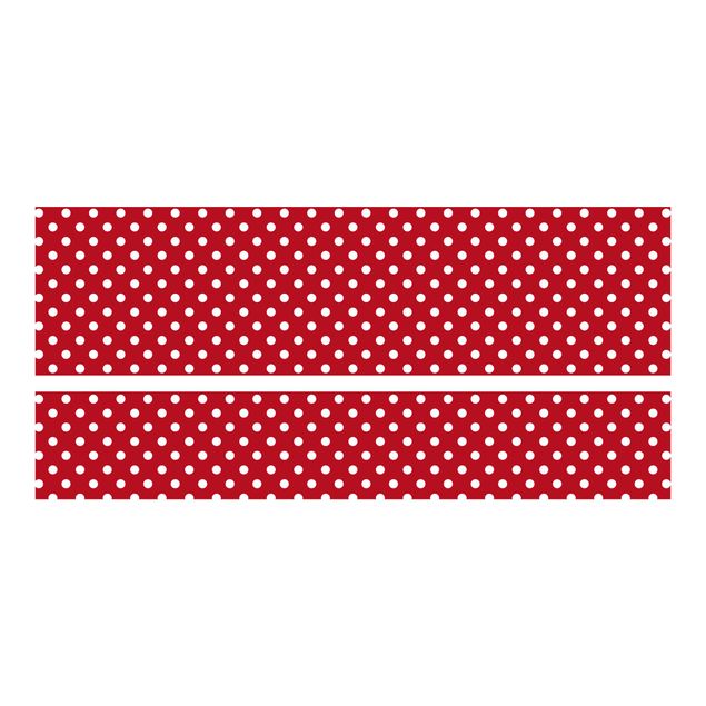 Papier adhésif pour meuble IKEA - Malm lit 160x200cm - No.DS92 Dot Design Girly Red