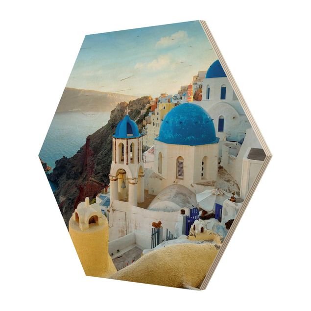 Hexagone en bois - Santorini