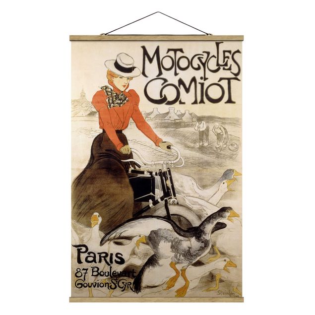 Tableau vintage Théophile Steinlen - Affiche Pour Motor Comiot