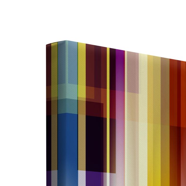 Impression sur toile 3 parties - Rainbow Cubes