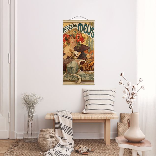 Tableaux coquelicots Alfons Mucha - Affiche pour la bière La Meuse