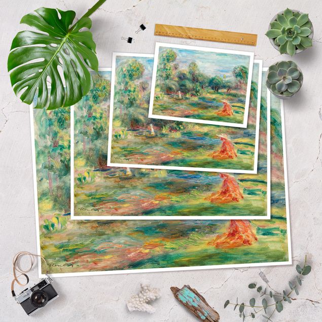 Poster paysage Auguste Renoir - Paysage à Cagnes