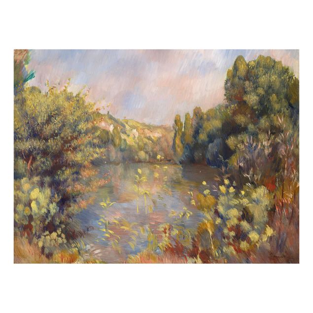Fond de hotte verre Auguste Renoir - Paysage au bord du lac