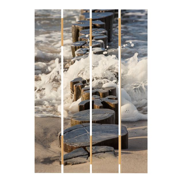Tableaux de Uwe Merkel Brise-lames sur la plage
