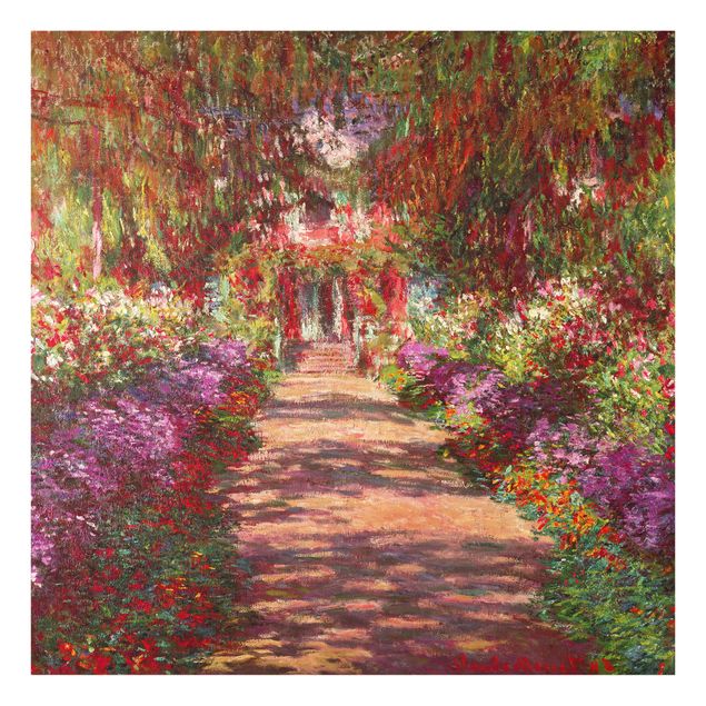 Fonds de hotte avec fleurs Claude Monet - Allée dans le jardin de Monet à Giverny